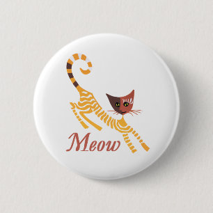 Funny red cat 2 inch round button