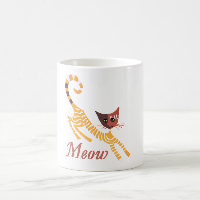 Funny red cat coffee mug (Center)