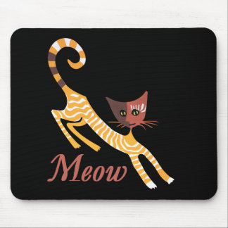 Funny red cat mouse pad