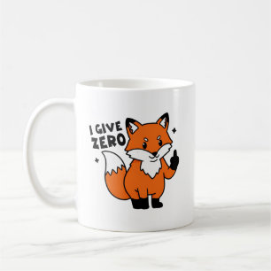 Funny Red Fox Animal Pun Black White Minimalist  Coffee Mug