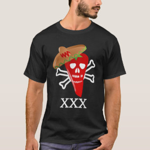 Funny Red Hot Chili Ghost Pepper Food Humour T-Shirt