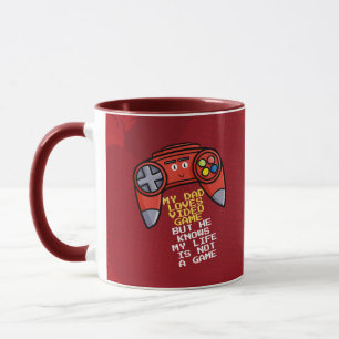 Funny Red Joystick Father's Day Greeting Mug