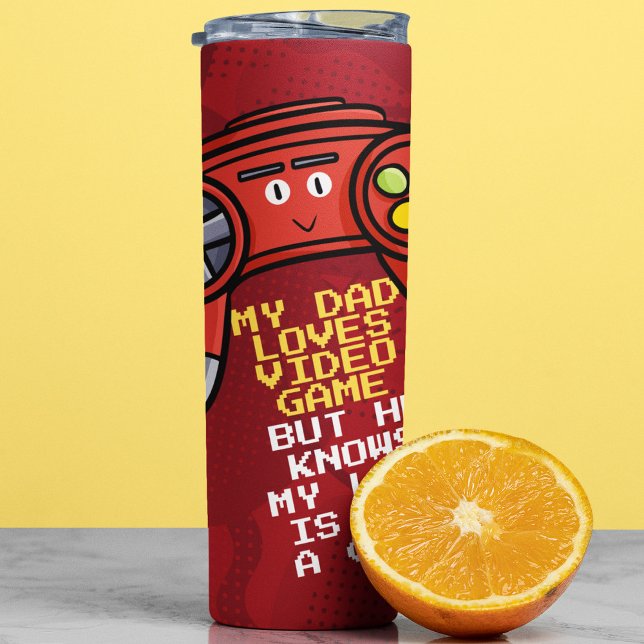 Funny Red Joystick Father's Day Greeting Thermal Tumbler (Creator Uploaded)