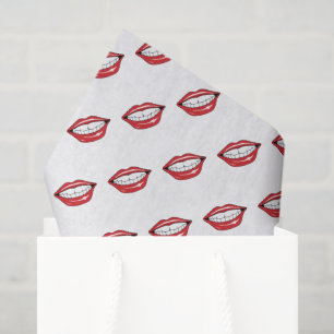 Funny Red Lips Tissue Paper