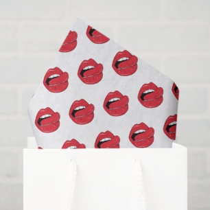 Funny Red Lips  Tissue Paper