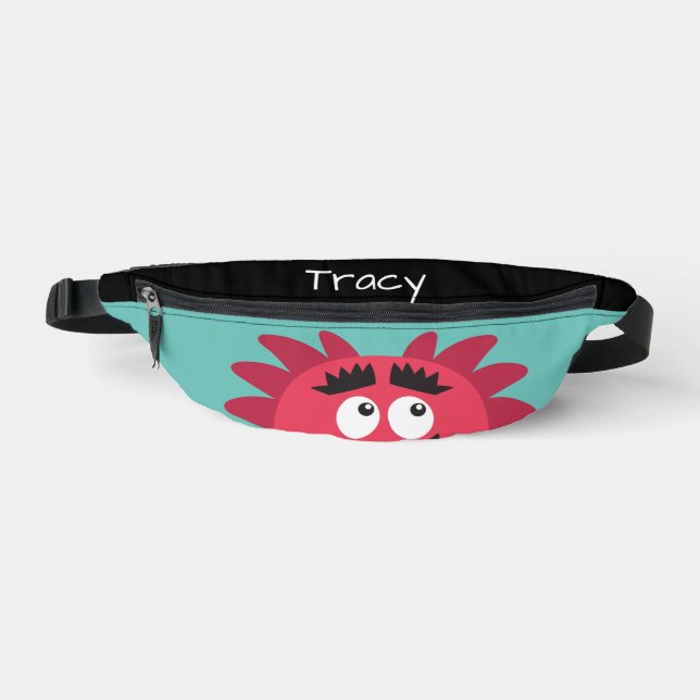 Funny Red Monster Personalized Kid's Fanny Pack (Front)