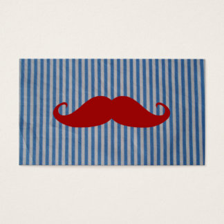 Funny Red Mustache and Blue White Stripes