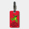 FUNNY RED + NEON GREEN FROG LUGGAGE TAG