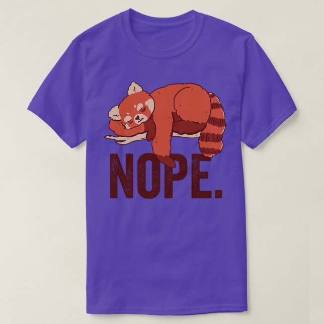 Funny Red Panda Lazy 1 T-Shirt (Design Front)
