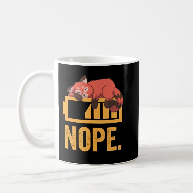 Funny Red Panda Lazy Coffee Mug (Left)