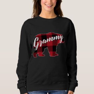Funny Red Plaid Buffalo Bear Apparel, Fun Grammy P Sweatshirt