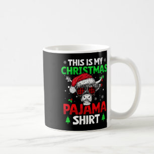 Funny Red Plaid This Is My Christmas Cow Pajama Xm Coffee Mug