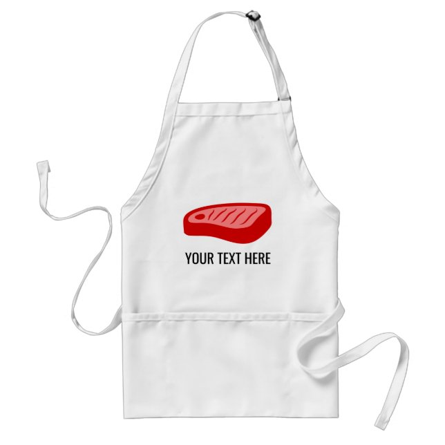Funny Red Steak Custom Bbq Dad Standard Apron (Front)