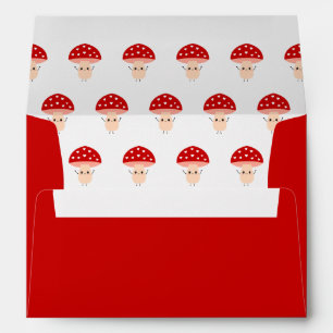 Funny Red Valentine's Day Mushroom  Envelope
