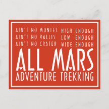 Funny Red White All Mars Trekking Adventure
