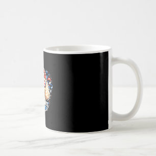 Funny red white and woof poodle dog patriotic usa  coffee mug