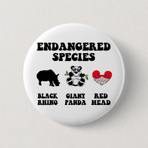 Funny redhead 2 inch round button