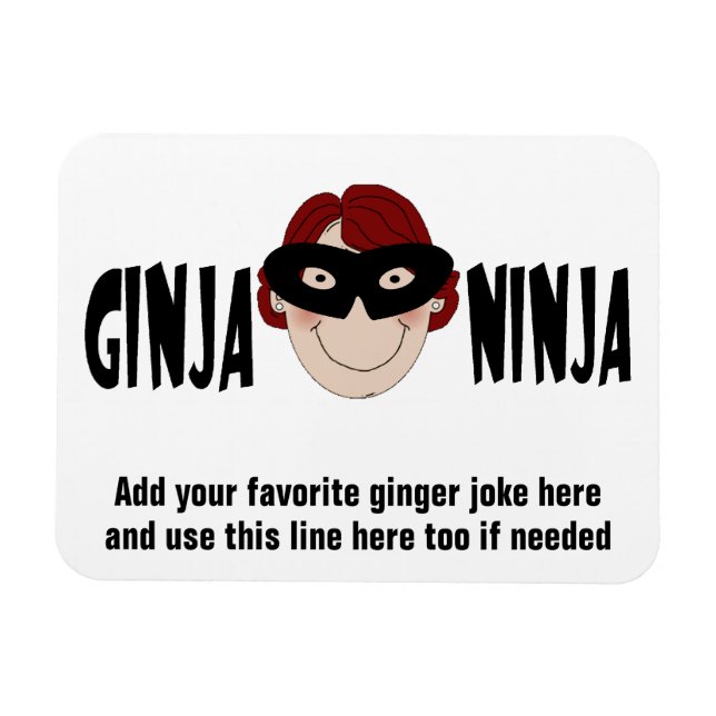 Funny Redhead Ginger Joke Fridge Magnet (Horizontal)