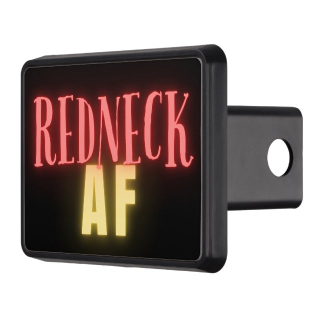 Funny Redneck AF Neon Trailer Hitch Cover (Left)
