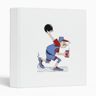 funny redneck bowler bowling humour design binder