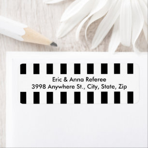 Funny Referee Black and White Pattern Address