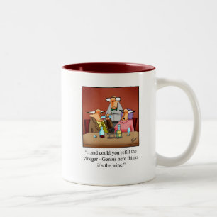 Funny "Refill The Vinegar" Wine Humour Mug