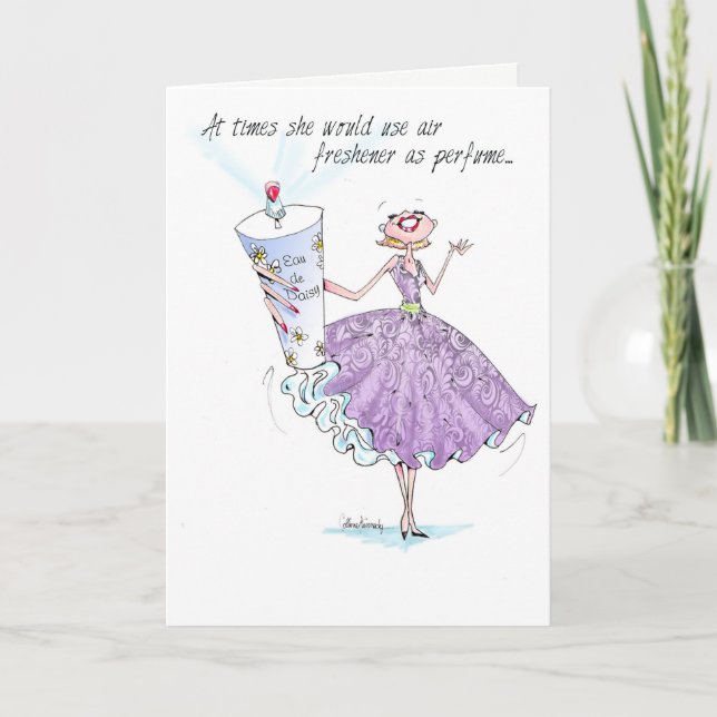 Funny "Refreshing" women humour birthday card (Front)
