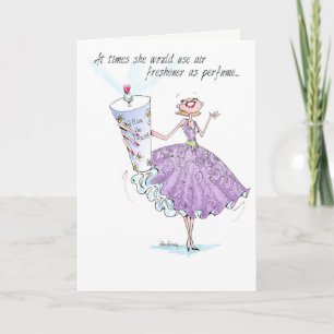 Funny "Refreshing" women humour birthday card