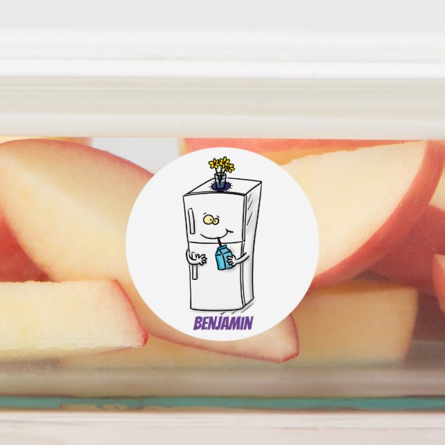Funny refrigerator cartoon illustration (Affixed)