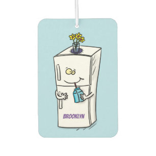 Funny refrigerator cartoon illustration  air freshener