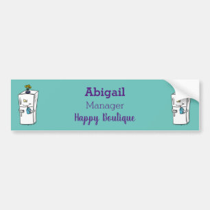 Funny refrigerator cartoon illustration bumper sticker