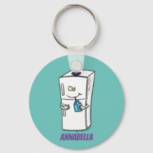 Funny refrigerator cartoon illustration keychain