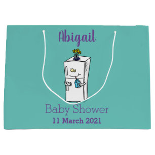 Funny refrigerator cartoon illustration large gift bag
