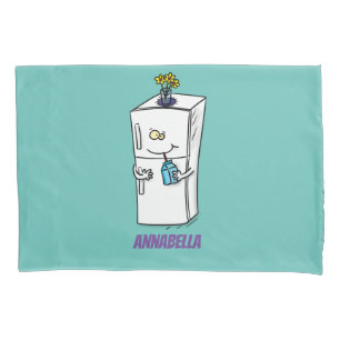 Funny refrigerator cartoon illustration pillowcase