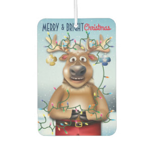 Funny Reindeer Christmas Holdiay Air Freshener