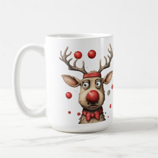 Funny Reindeer Christmas Reindeer Christmas balls  Coffee Mug