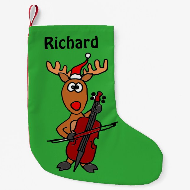 Funny Reindeer Christmas Stocking (Front)
