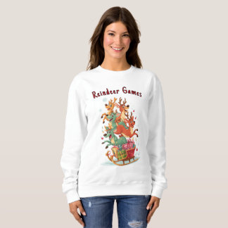 Funny Reindeer Games Christmas Hoodie