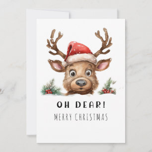Funny Reindeer Holiday Christmas Card