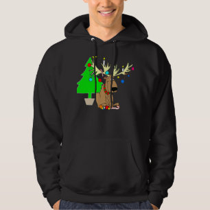 Funny Reindeer Holiday Hoodie