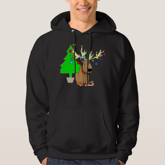Funny Reindeer Holiday Hoodie