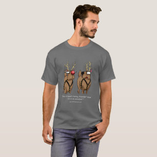 Funny Reindeer Humour Cartoon Tee Shirt