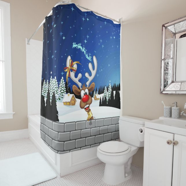 Funny Reindeer Peeking Christmas Meme  (In Situ)