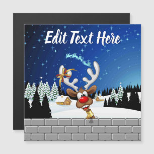 Funny Reindeer Peeking Christmas Meme 