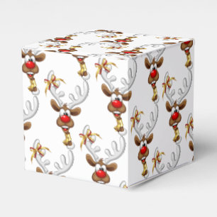 Funny Reindeer Peeking Christmas Meme  Favor Box