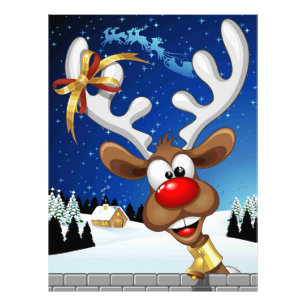 Funny Reindeer Peeking Christmas Meme  Photo Print