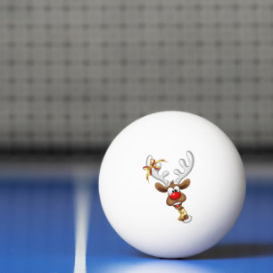 Funny Reindeer Peeking Christmas Meme  Ping Pong Ball
