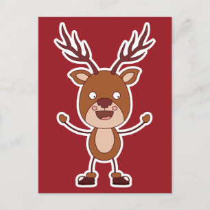 Funny Reindeer postcard