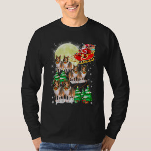 Funny Reindeer Sheltie Xmas Christmas Dog Lovers T-Shirt