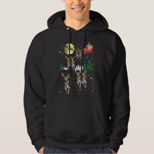 Funny Reindeer Whippets Xmas Christmas Dog Lovers Hoodie
